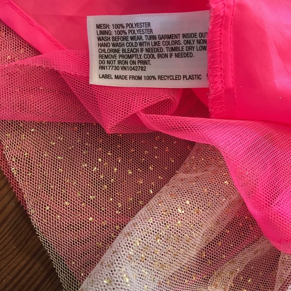 Cat & Jack Pink and Shimmering Gold Tulle Skirt-4T - Picture 7 of 8